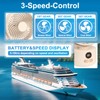 Cruise Magnetic Oscillating Fan with Digital Display, Cruise Ship Approved,