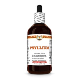 Psyllium (Plantago Ovata) Dry Seed Tincture, Made in Hawaii, Organic Raw Materials, All Natural, Vegan, Pure Liquid Extract - 4 fl.oz