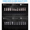 Steinwhale 25pcs Mini Ratchet Wrench Screwdriver Bit Set with 1/4"