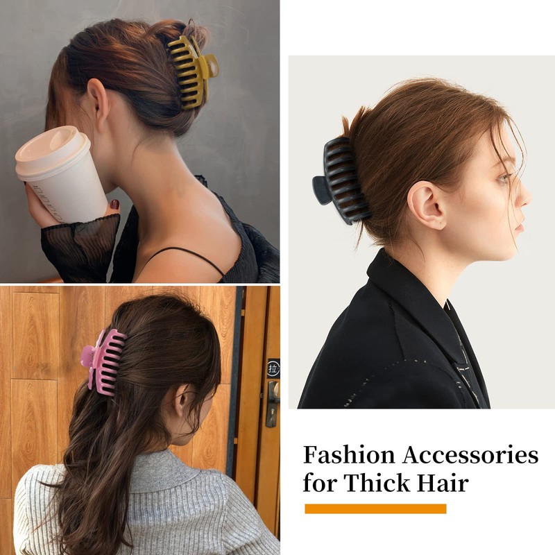 12 Pack Hair Claw Clips Large 4.3 Inch Hair Clips