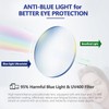 Missfive 2 Pack +1.5 Reading Glasses Blue Light Blocking, Flexible