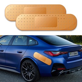 2PCS Car Bandaid Sticker, Giant Car Bumper Sticker Large Bandage Decal, Bandage Funny Automotive Decal, Car Decor Accessories Band-Aid Shape Stickers Large Decals Universal for Vehicle (Beige*2)