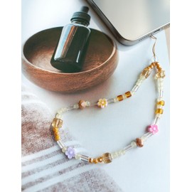 JURYLOO Phone Charm Lanyard for Women - Wrist Strap Aesthetic Phone Charm PC-YN0433-Khaka