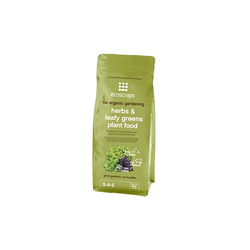 EcoScraps for Organic Gardening Herbs and Leafy Greens Plant Food,