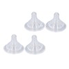 4pcs Infant Bottle Nipples Bust Feeling Replacement Silicone Nipple Round