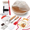 Complete Sourdough Starter Kit, Banneton Bread Proofing Basket with Glass