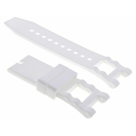 Ewatchparts Silicone Rubber Watch Band Strap Compatible With Invicta Subaqua Noma IIi 6043 Watch White