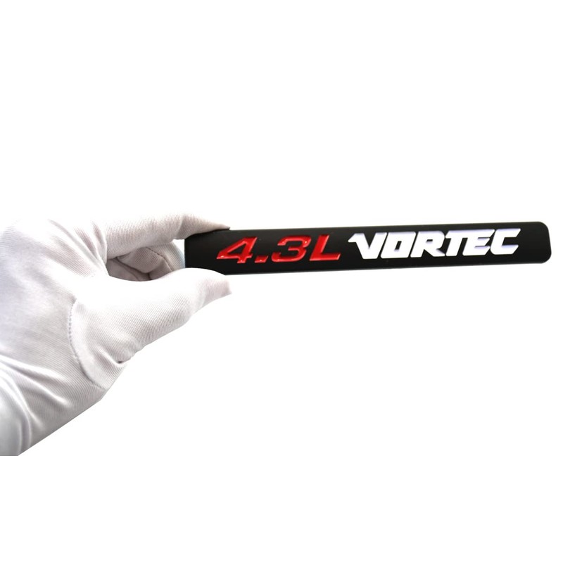 SSDD 2pcs 4.3L Vortec Emblems Hood 4.3 L Engine Badge