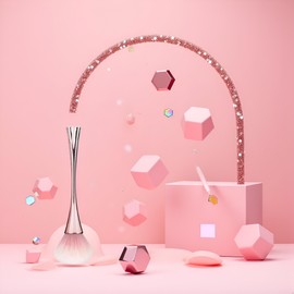 Rose Gold Nail Art Dust Powder Remover Brush, Nail Art Dust Cleaner Brush, Soft Cleaner Brush for Makeup, Nail Dust Brush for Acrylic Nails Manicure Brush for Women Birthday Gifts Hand Rests Tools