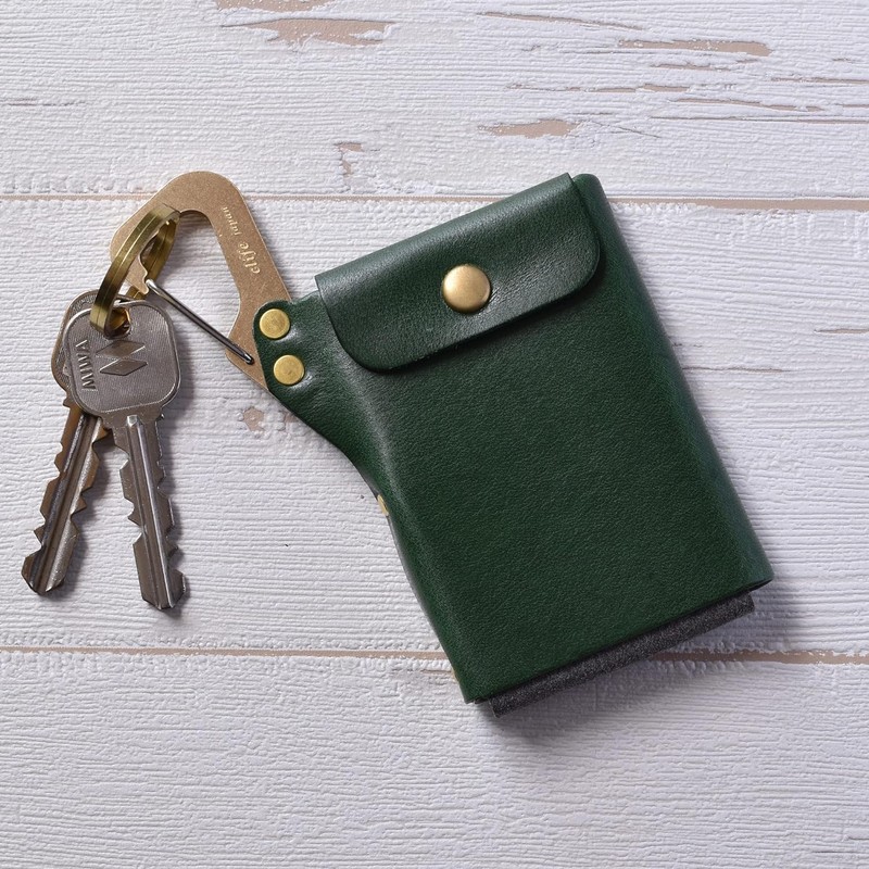 Cliff Men's Card Case, Card Holder, Carabiner, Gadget, Made in