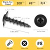 Hardware #8 x 3/4" Coarse Deep Thread Truss Head Screw,