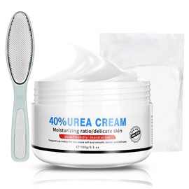 Yunmeng Urea Cream 40 Percent for Feet Maximum Strength, Foot Cream for dry cracked heels and feet, Urea Lotion Deep Repair of Feet, 3.5 OZ, Foot Files, Foot Mask Covers(50 pairs)