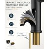 FORIOUS Black Bathroom Faucet 1 Hole, Single Lever Bathroom Sink