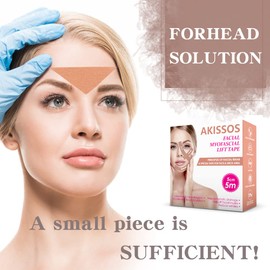 Akissos Forehead and Between the Eyes Wrinkle Plaster, The Original Wrinkle Plaster, Non-Invasive Wrinkle Smoother for Forehead Wrinkles, 5 cm x 5 m, 1 Roll