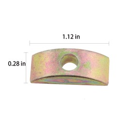 ZHYOHEN 14PCS M6 Half Moon Nut Washer Spacer 2.46x1.12x1.2cm Hardware Desk Alloy Connectors for Attaching or Fixing Wooden Furniture