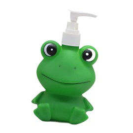 perfk Funny Soap Dispenser 300ml Empty Refillable Pump Bottle for Adults Kids Bathroom Gift Frog