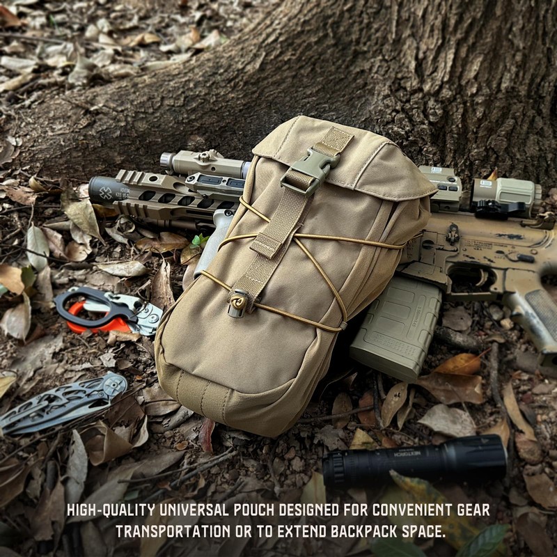 LIVANS Tactical Large Dump Pouch, Adjustable Drawstring Mag Utility Pouch