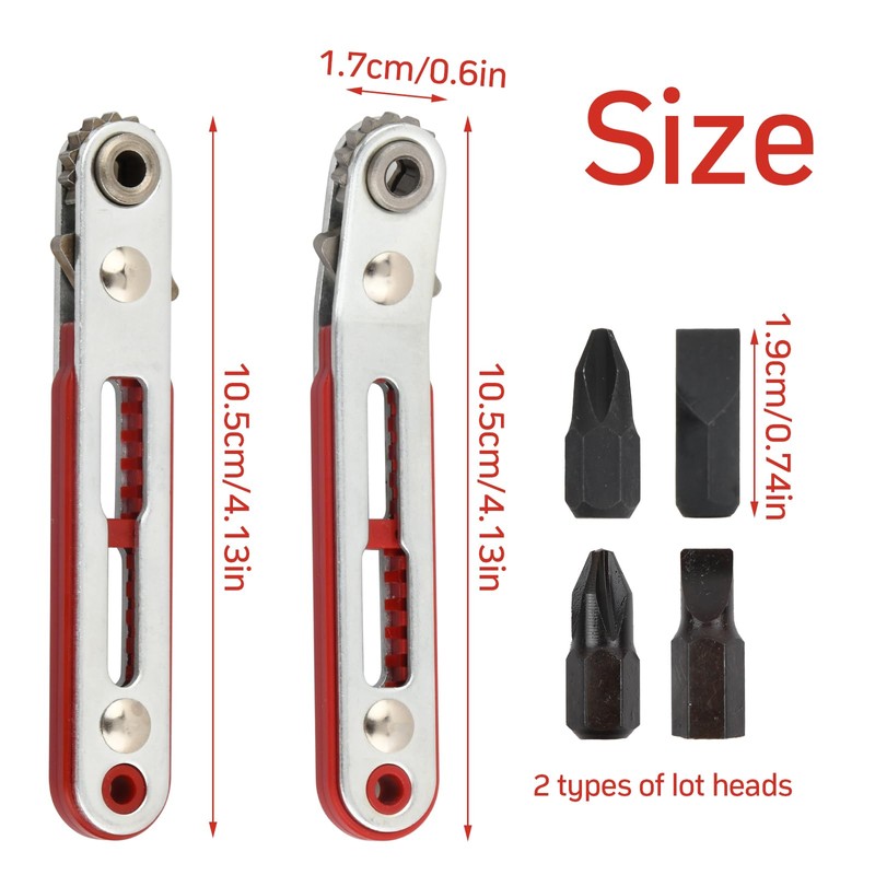 emperoch 2 Pieces Mini Ratchet Wrench Set Ratcheting Screwdriver Wrenches