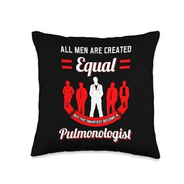 Pulmonologist Lung Doctor Apparel Pulmonologist Doctor Pulmonary Specialist Lung Physician Throw Pillow, 16x16, Multicolor