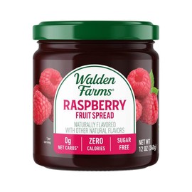 Walden Farms Raspberry Fruit Spread – Zero Calorie, Low Carb, Keto-Friendly, Vegan, Sugar-Free, Bold Raspberry Flavor – 12 oz Bottle