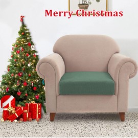 NC HOME High Stretch Water Repellent Sofa Seat Cushion Covers Couch Slipcover Stretch Furniture Protector for Camper, RV Seat Cover Machine Washable, Chair Cushion Cover (Small, Matcha Green)