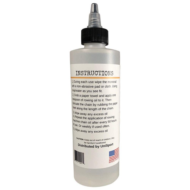 UniSport Concept 2 Rowing Machine Chain Oil (8 Oz) Premium