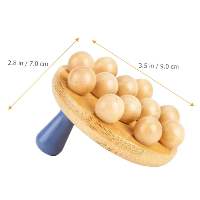 OATIPHO Bamboo Massage Body Brush Handheld Body Massage Roller for