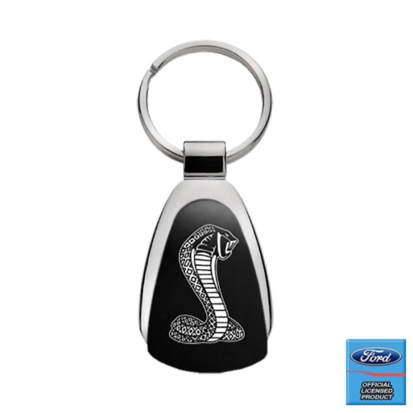 Au-TOMOTIVE GOLD Ford Mustang Black Teardrop Key Chain