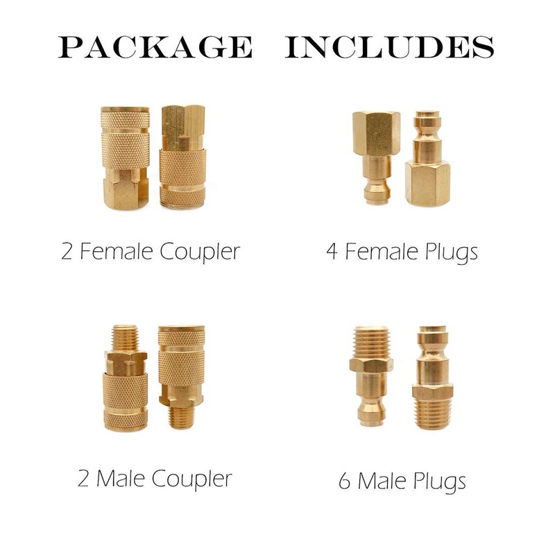 T TANYA HARDWARE Coupler and Plug Kit (14 Piece), Automotive