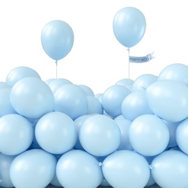 PartyWoo PartyWoo Pastel Blue Balloons, 50 pcs 5 Inch Pale Blue Balloons, Blue Balloons for Balloon Garland or Balloon Arch as Birthday Party Decorations, Wedding Decorations, Baby Shower Decorations, Blue-Q13