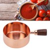 Sauce Pan Wooden Handle Rose Gold Stainless Steel Sauce Pot