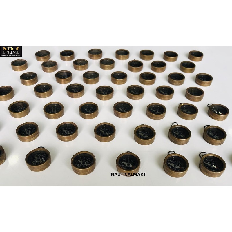 Antique Style Mini Compasses Set Marine Collectible Nautical Gift Decor