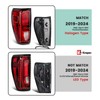KNSPEC Halogen Tail Light Assembly Compatible with 2019-2025 Sierra 1500/2500