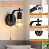 Glighone Vintage Pull Chain Wall Lights Set of Two with