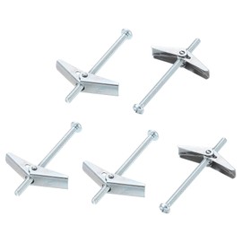 sourcing map 3/16 x 3 Male Thread Spring Loaded Hollow Wall Round Head Toggle Bolt 45pcs