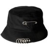 QOOEQPQY Bucket Hats Unisex Iron Ring Hoop Folding Fisherman's Hat