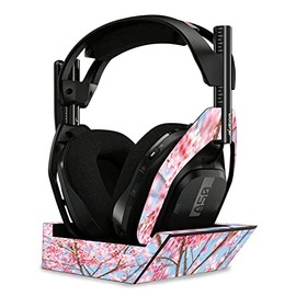 MightySkins Skin Compatible with Astro A50 Wireless Headphones + Base Station (Gen 4) - Cherry On Sky | Protective, Durable, and Unique Vinyl Decal wrap Cover | Easy to Apply | Made in The USA