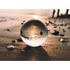 ChezMax Crystal Glass Sphere Ball with Stand Decorative Ball Crystal