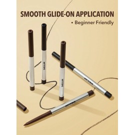 SHEGLAM On-Line Creamy Eyeliner Waterproof Matte Gel Eyeliner Pencil Smudge-Proof Long Lasting Nourishing Eyeliner With Botanicals Sodium Hyaluronate-Black