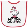 inktastic My Oma Loves Me Grandkids Baby Terry Cloth Bib