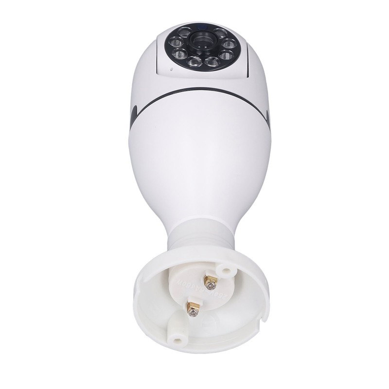 Wireless Light Bulb Camera 360 Degree Auto Tracking Recording 2