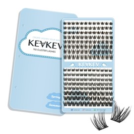 KevKev Lash Clusters 192 Pcs Individual Lashes Cluster Lashes Mixed Styles DIY Lash Extensions Eyelash Clusters Thin Band & Soft Lashes that Look Like Eyelash Extensions(Spring & Summer, D-8-16mix)