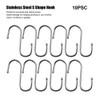 S Hooks Stainless Steel Hooks Metal Hooks Bathroom Kitchen Hanging