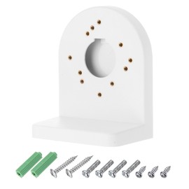 PATIKIL Dome Security Camera Mounting 4.9 Inch, 1 Pack Universal L-Shape Dome Right Angle Wall Mounting Bracket Plastic, White