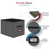 Onlyeasy Extra Large Foldable Cloth Storage Cubes 4 Pack with