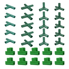 20 Pieces of Greenhouse Connectors, 10 Pieces of Laminating Clips, Greenhouse Drainage Ditch Accessories, Greenhouse Frame Connectors, Multi-Tunnel Accessories, Gardening Bracket Accessories