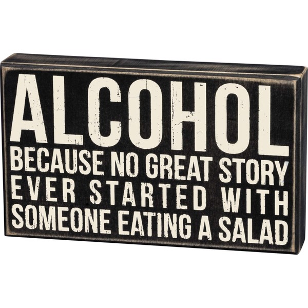 Primitives by Kathy 19416 Classic Box Sign, 10 x 6-Inches, Alcohol