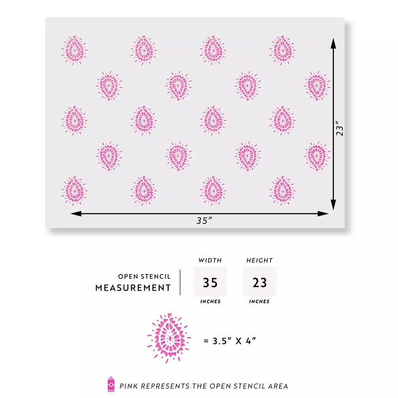 Stencil Revolution Boho Charm Pattern Wall Stencil - Durable &