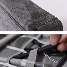 Docooler Large Capacity Storage Bag, Data Cable Storage Bag, Travel Charging Bagpack, Headphone Organizer, Multi-functional Compartment Bagpack for Work, Travel, Business - Colorful Optional