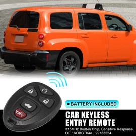 X AUTOHAUX 315MHz KOBGT04A Keyless Entry Remote Car Key Fob for Chevy Malibu 2004-2012 for Pontiac G6 05-10 G5 07-09 Grand Prix 05-08 for Buick LaCrosse 05-09 22733524 5 Buttons
